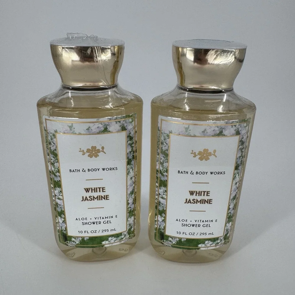 2 Pack Bath & Body Works Aloe + Vitamin E Shower Gel 10 fl oz/295m White Jasmine